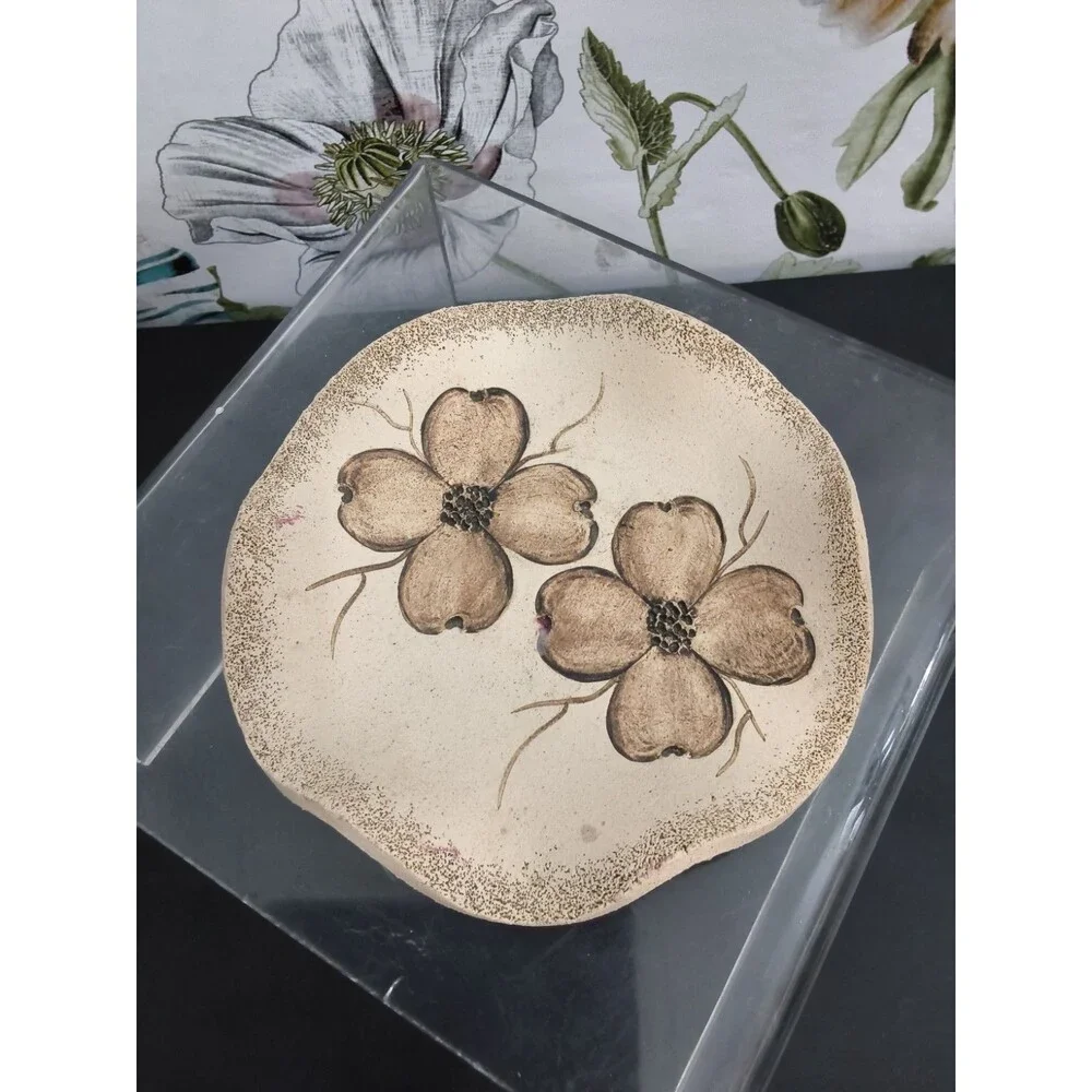 Pug Atlanta Ga Hand Made Floral Plate small 6